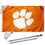 College Flags & Banners Co. Clemson Tigers Orange Flag with Pole and Bracket Kit