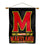 College Flags & Banners Co. Maryland Terrapins Double Sided House Flag and Wood Banner Pole Set