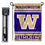 College Flags & Banners Co. Washington Huskies Garden Flag and USA Flag Stand Pole Holder Set