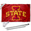 Iowa State Cyclones Flag with Pole and Bracket Complete Set