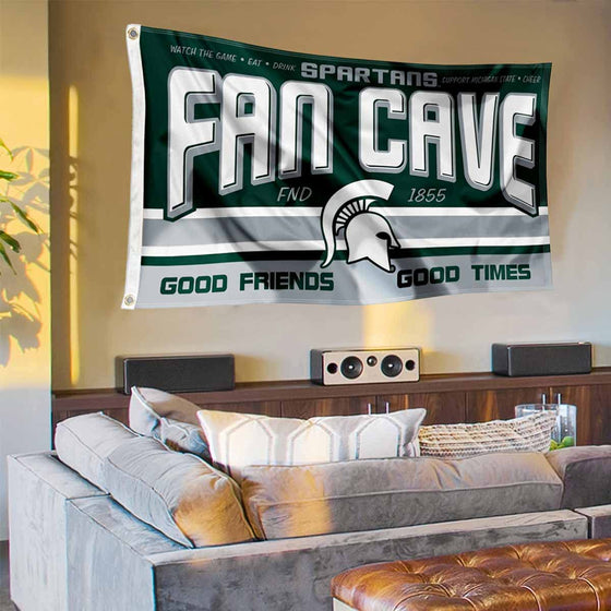 Michigan State Spartans Fan Man Cave Banner Flag