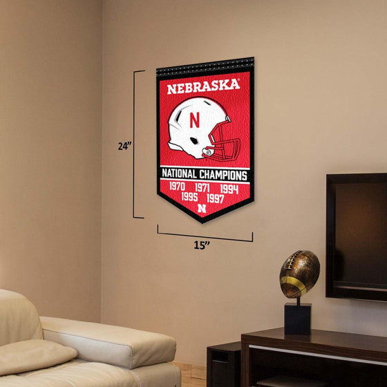 Nebraska Cornhuskers Football National Champions Banner