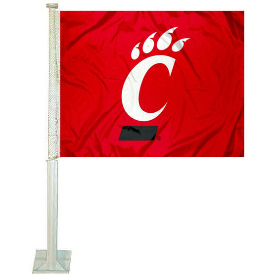 College Flags & Banners Co. Cincinnati Bearcats Red Car Flag