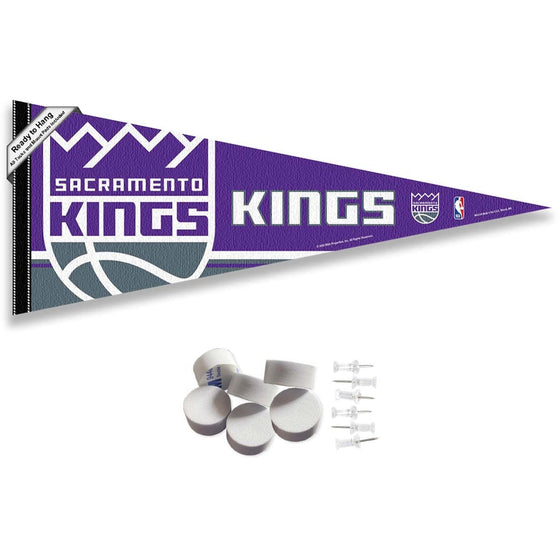 Sacramento Kings Pennant Flag and Wall Tack Pads Mounts