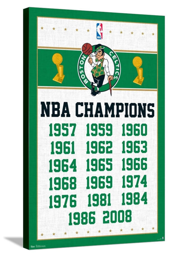 Trends International NBA Boston Celtics - Champions 13 Canvas Wall Poster