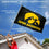 College Flags & Banners Co. Iowa Hawkeyes Black Flag with Pole and Bracket Complete Set