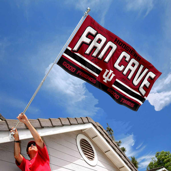 Indiana Hoosiers Fan Man Cave Banner Flag