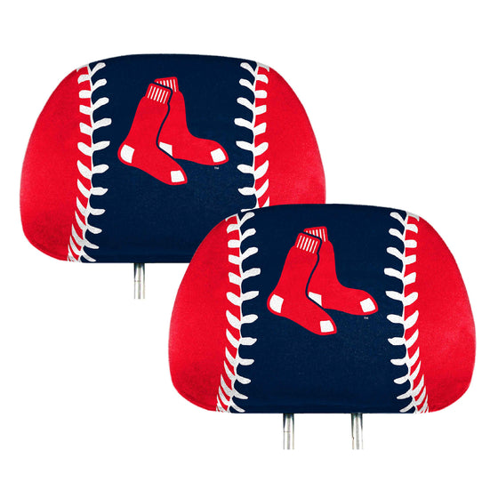 Boston Red Sox Printed Head Rest Cover Set - 2 Pieces