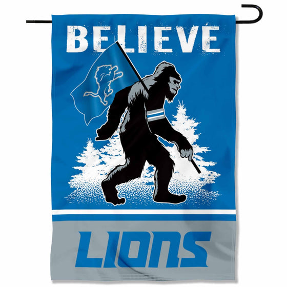 WinCraft Detroit Lions Bigfoot Sasquatch Believe Yard Garden Banner Flag