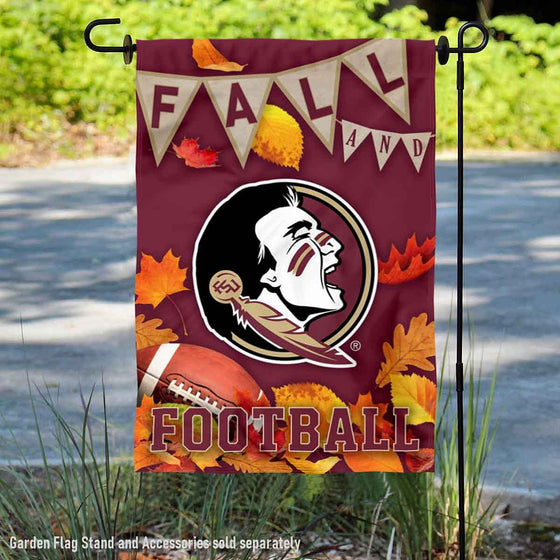 College Flags & Banners Co. Florida State Seminoles Fall Leaves Football Season Garden Yard Flag