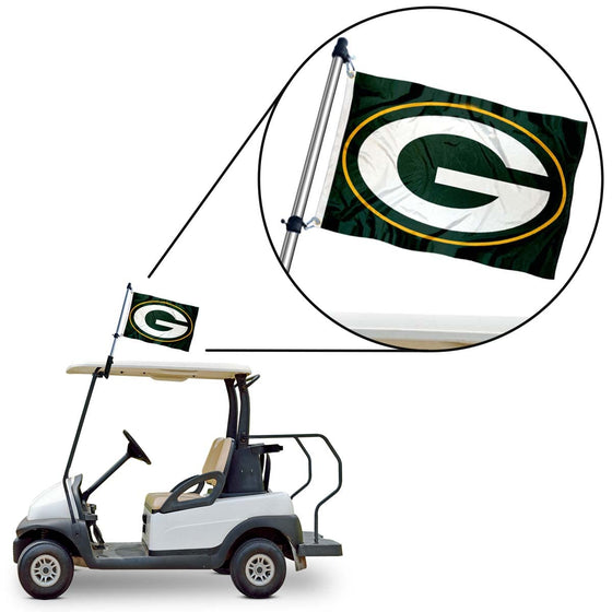 WinCraft Green Bay Packers Golf Cart Flag Pole and Holder Mounting Bracket