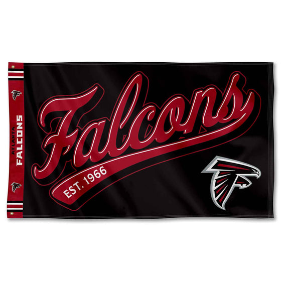 WinCraft Atlanta Falcons Script Logo Premium Flag