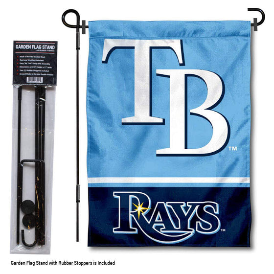 WinCraft Tampa Bay Rays Garden Flag with Stand Holder