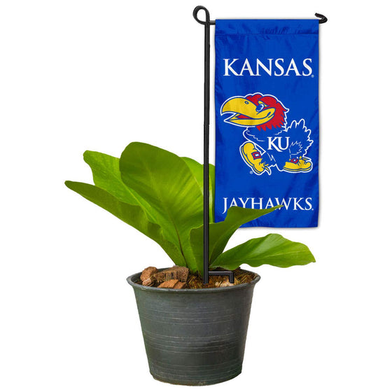 College Flags & Banners Co. Kansas Jayhawks Mini Garden and Flower Pot Flag Topper