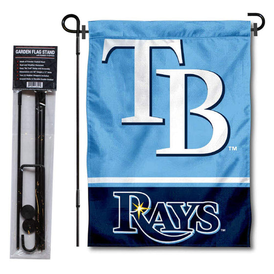 WinCraft Tampa Bay Rays Garden Flag with Stand Holder