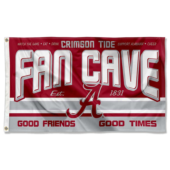 Alabama Crimson Tide Fan Man Cave Banner Flag