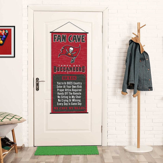 WinCraft Tampa Bay Buccaneers Man Cave Fan Banner Wall Door Scroll