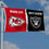 WinCraft Chiefs and Raiders House Divided Flag Rivalry Banner