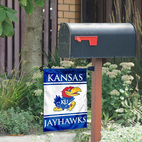 College Flags & Banners Co. Kansas Jayhawks Garden Flag and Mailbox Post Pole Mount Holder Set