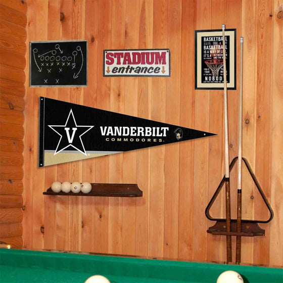 College Flags & Banners Co. Vanderbilt Commodores Pennant Flag and Wall Tack Mount Pads