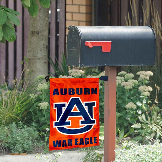 Auburn Tigers Garden Flag and Mailbox Post Pole Mount Holder Set