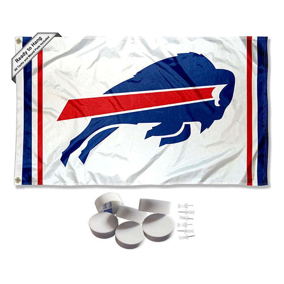 Buffalo Bills White Banner and Tapestry Wall Tack Pads