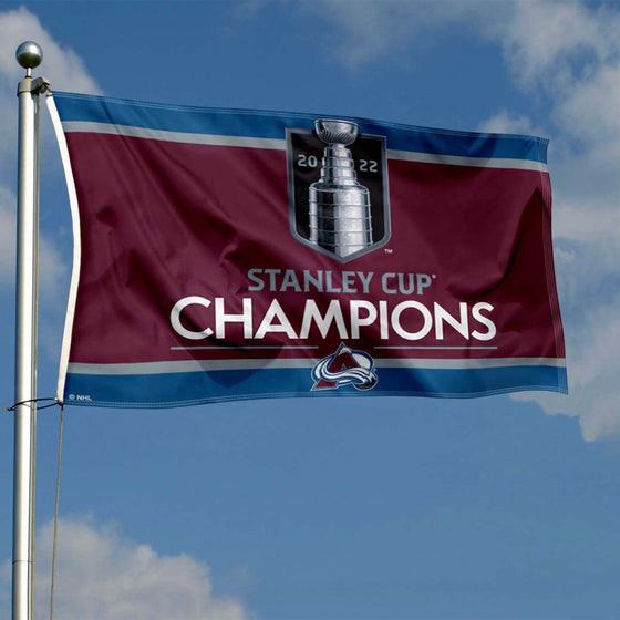 WinCraft Colorado Avalanche 2022 Stanley Cup Hockey Champions Grommet Flag