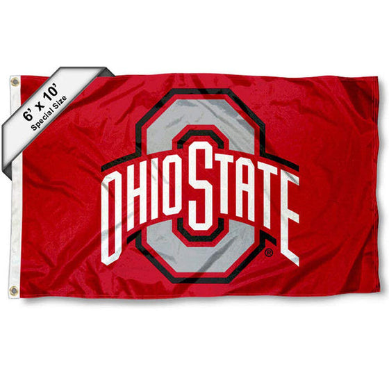 College Flags & Banners Co. Ohio State Buckeyes 6x10 Feet Athletic Logo Flag