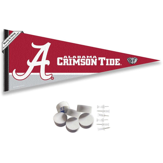 College Flags & Banners Co. Alabama Crimson Tide Pennant Flag and Wall Tack Mount Pads