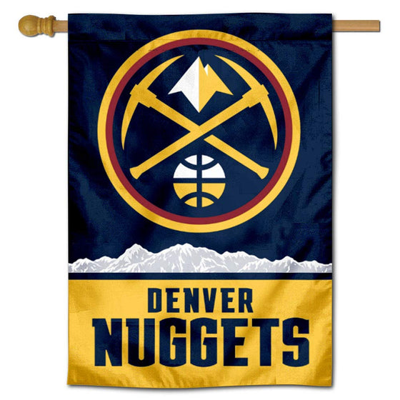 WinCraft Denver Nuggets Pickaxe Logo Double Sided House Banner Flag