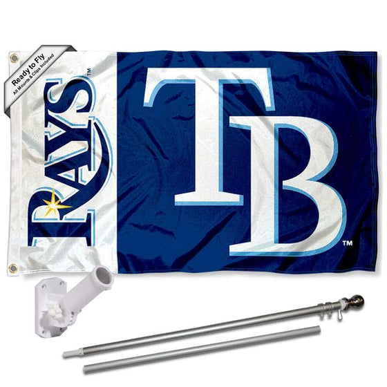 WinCraft Tampa Bay Rays Flag Pole and Bracket Set