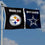 WinCraft Pittsburgh Steelers and Dallas Cowboys House Divided Flag Rivalry Banner