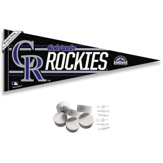 Colorado Rockies Pennant Banner and Wall Tack Pads