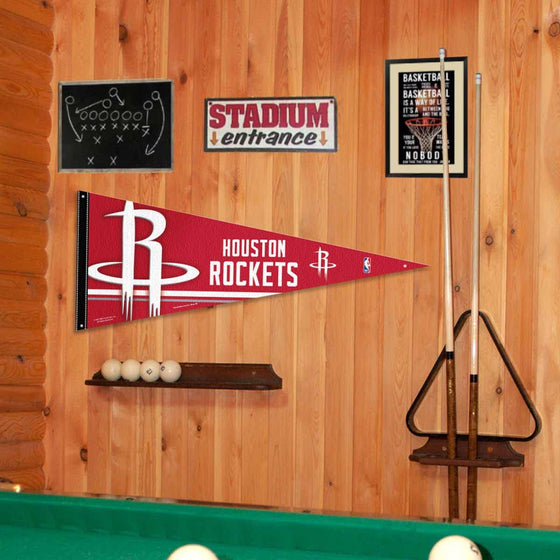 Houston Rockets Pennant Flag and Wall Tack Pads Mounts