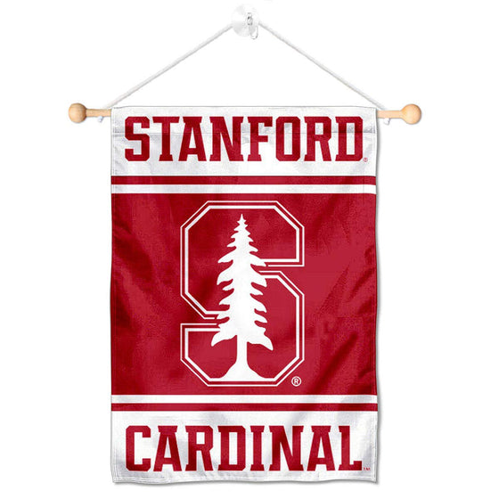 College Flags & Banners Co. Stanford Cardinal Window Wall Banner Hanging Flag with Suction Cup