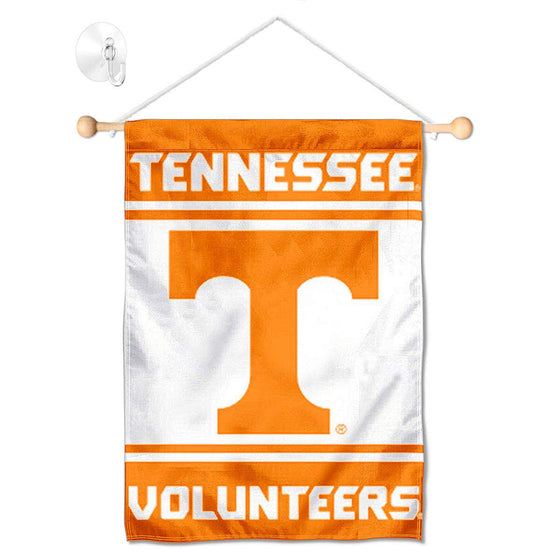 College Flags & Banners Co. Tennessee Volunteers Window Wall Banner Hanging Flag with Suction Cup