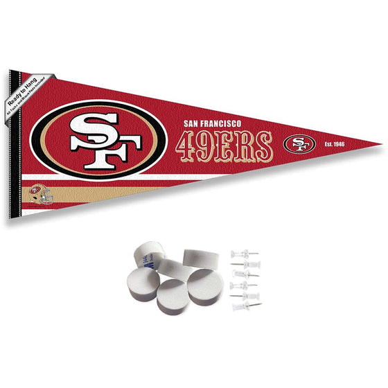 San Francisco 49ers Pennant Banner and Wall Tack Pads