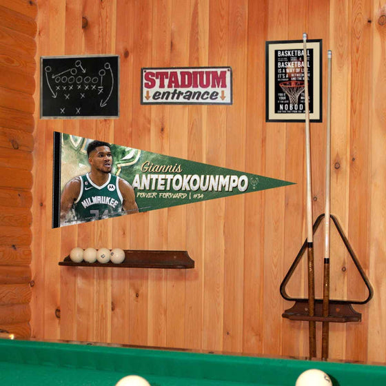 WinCraft Milwaukee Bucks Giannis Pennant Flag