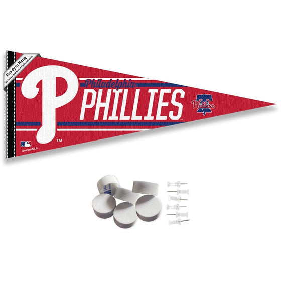 Philadelphia Phillies Pennant Banner and Wall Tack Pads