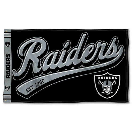 WinCraft Las Vegas Raiders Script Logo Premium Flag