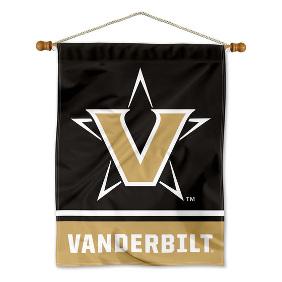 College Flags & Banners Co. Vanderbilt Commodores Banner with Hanging Pole