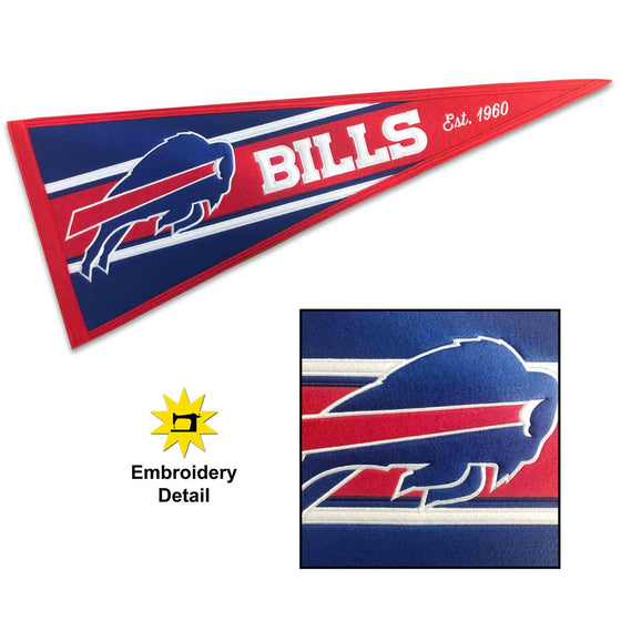 WinCraft Buffalo Bills Embroidered and Sewn Pennant