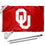 College Flags & Banners Co. Oklahoma Sooners OU Logo Flag with Pole and Bracket Kit