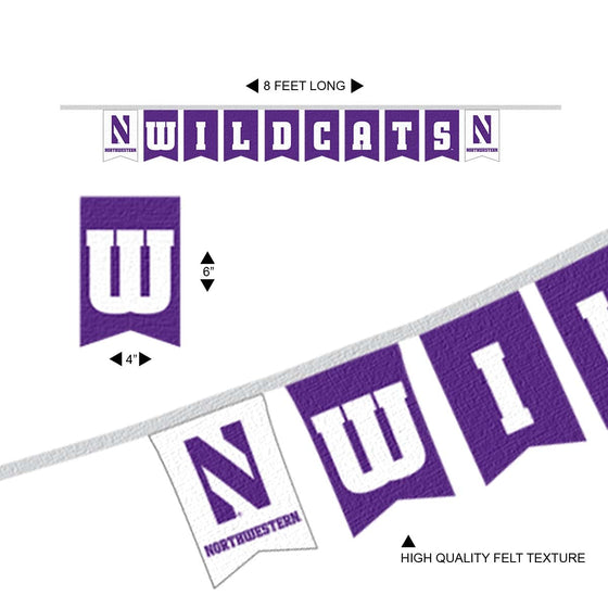 Northwestern Wildcats Banner String Pennant Flags