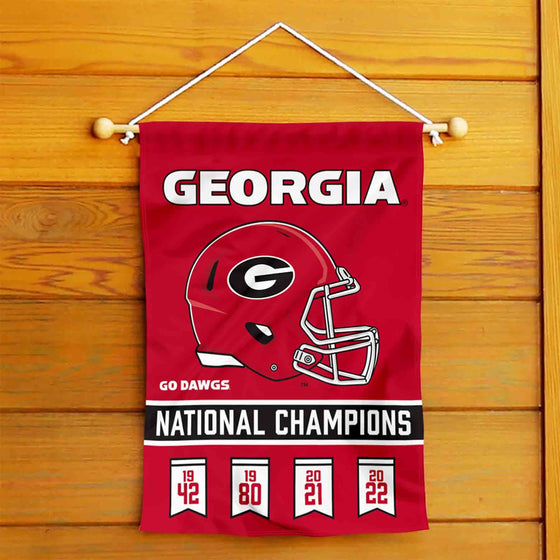 Georgia Bulldogs 2022 College Football National Champions Double Sided Garden Banner Flag