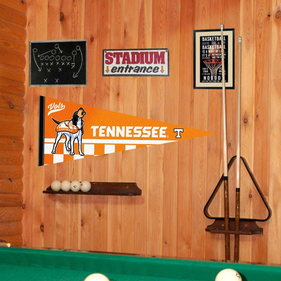 Tennessee Volunteers Mascot Smokey Pennant Banner Flag