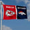 WinCraft Chiefs and Broncos House Divided Flag Rivalry Banner