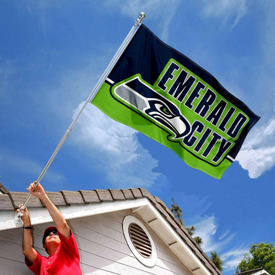 WinCraft Seattle Seahawks Emerald City 3x5 Outdoor Flag