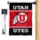 Utah Utes Garden Flag and Mailbox Post Pole Mount Holder Set