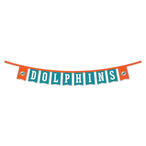 WinCraft Miami Dolphins Banner String Pennant Flags